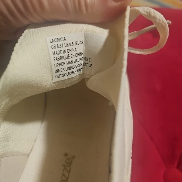 Shoedazzle Womens Sz 8.5 Lacricia Chunky Sole Modern Sneakers Bone  Gold Accents - Picture 9 of 12